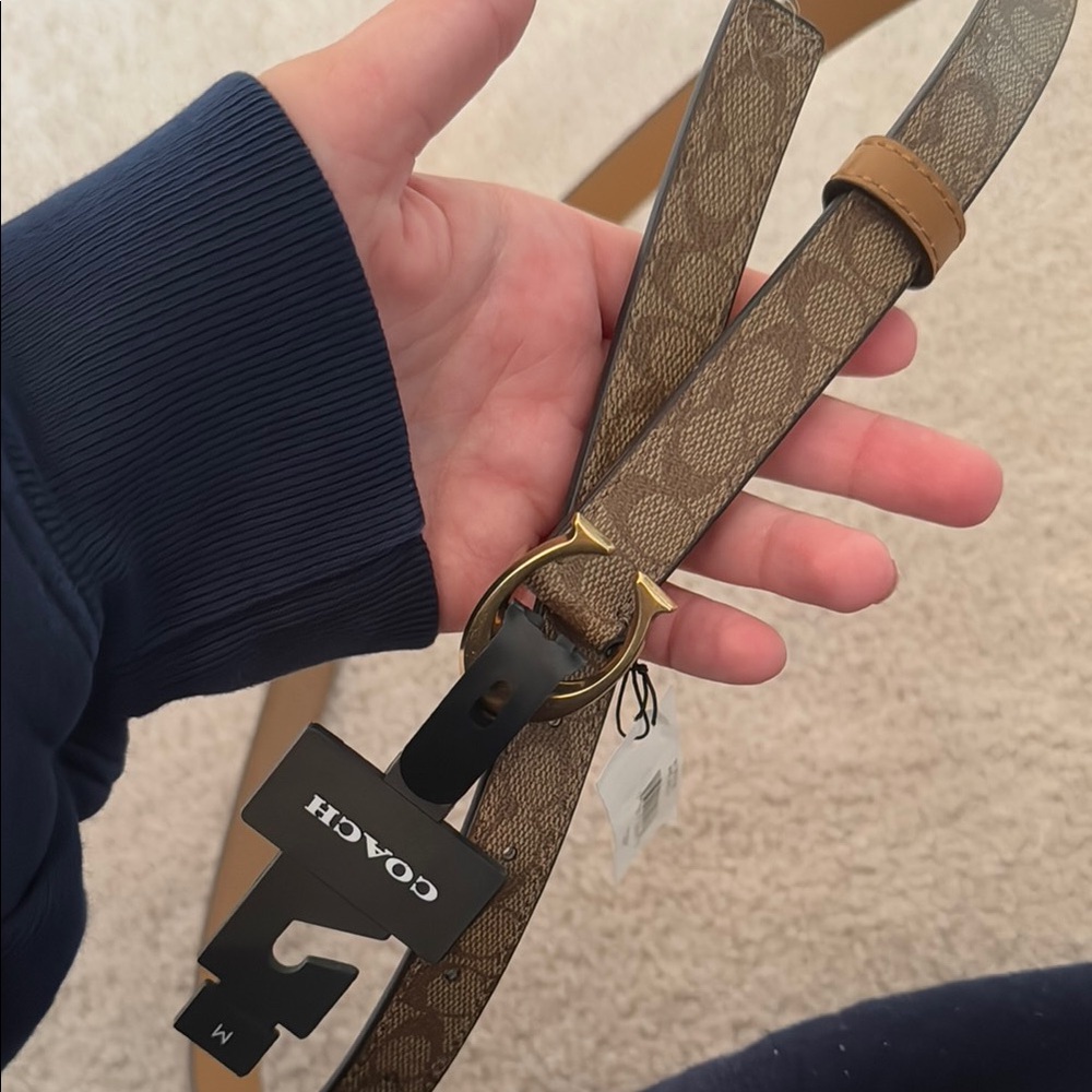Coach Brown Leather Belt Classic C Detail